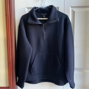 Tribal ladies navy blue half zip